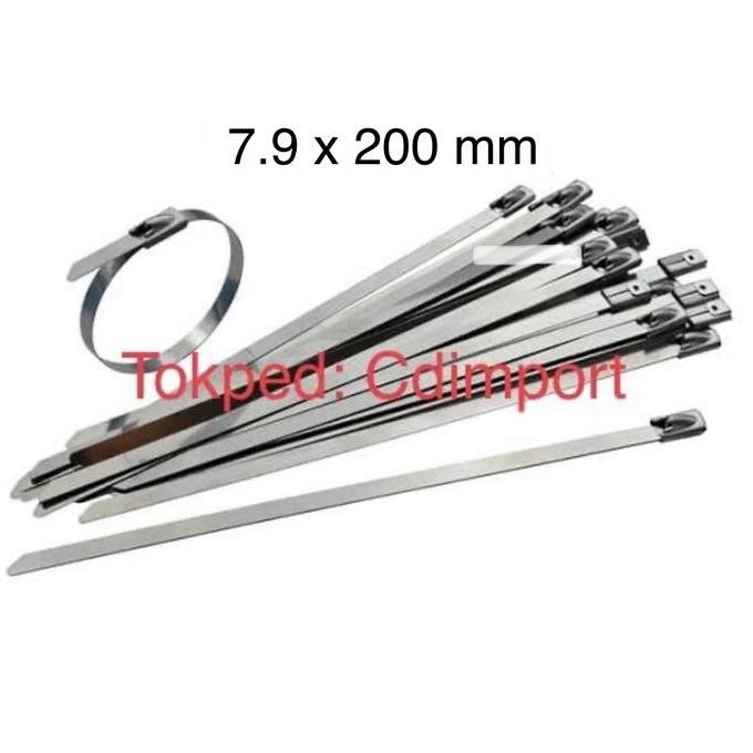 

Stainless Cable Ties - Kabel Tis Stainless 7.9 X 200 Mm - 100Pcs Co