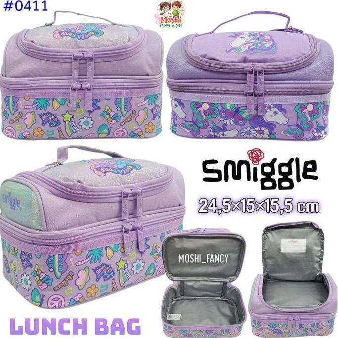 Tas Makan Smiggle Double Decker Unicorn / Lunch Bag Double Decker Anak Perempaun  / Lunch Bag Smiggl