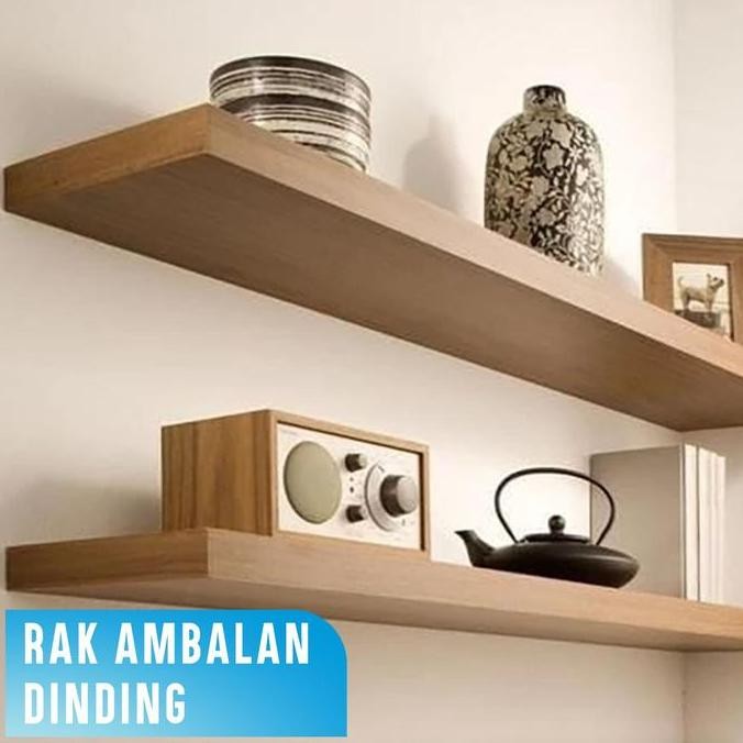 Rak Ambalan Dinding Lapisan Hpl Ukuran 60X20X4Cm / Rak Dinding Minimalis Finishing Hpl Co
