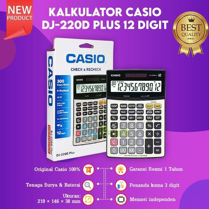 

Casio Calculator Dj-220D Check Correct Kalkulator Desktop New Original Co