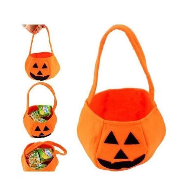 

''Terlaris" Tas Labu Halloween Candy Bag Goodie Bag Pesta Haloween Kantong Permen Murah