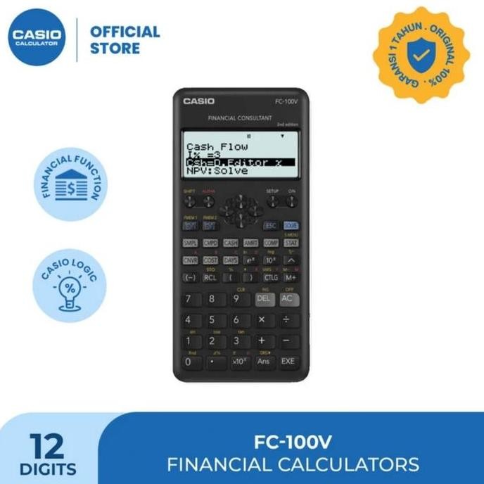 

Kalkulator Financial Casio Fc 100 V / Calculator Financial Casio Fc-100 V Co