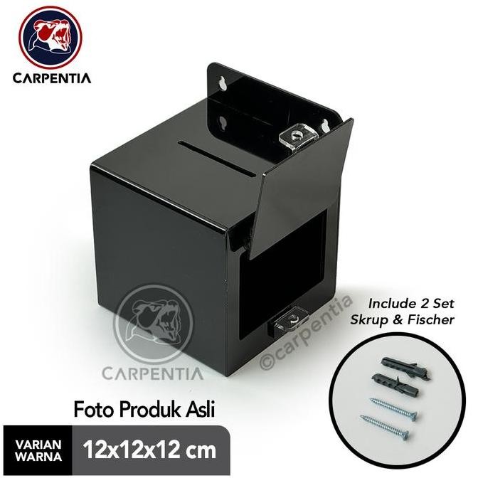 Kotak Saran Akrilik Dinding Gantung - Hanging Kotak Amal / Tips - 12x12x12 cm - Tipe D GM