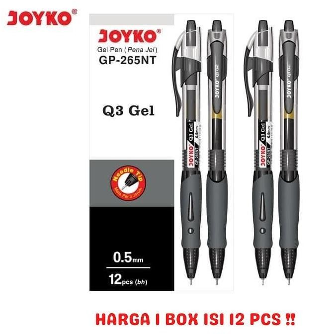

Gel Pen / Pulpen Joyko GP-265NT / Black / Q3 Gel / 0.5 mm / 1BOX 12PCS