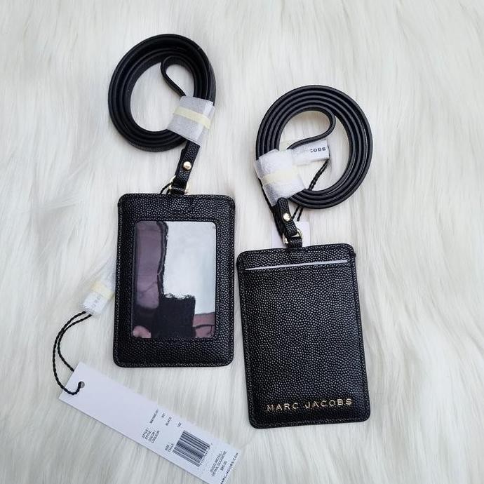 

Kartu Nama Marc Jacobs Mj Lanyard Id Card Case Black 100% Original Co