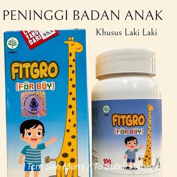 YI ZHI ZENG GAO WAN Jerapah / Fitgro For Boy 100's Tienci - Suplemen Herbal Pertumbuhan Tinggi Anak 