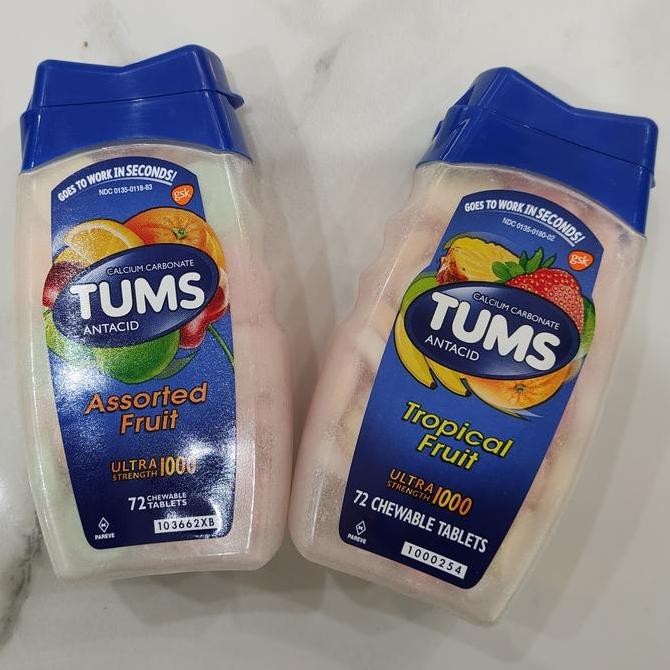 TERMURAH - Tums antiacid ultra strenght tablet kunyah maag & asam lambung isi 72