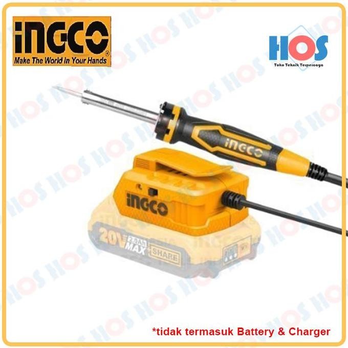 ___] INGCO SOLDER BATERAI CORDLESS 20V CSILI2001