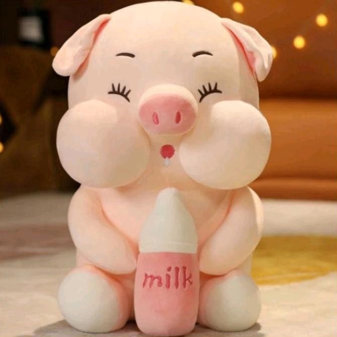 Boneka Babi Pakai Dot JS