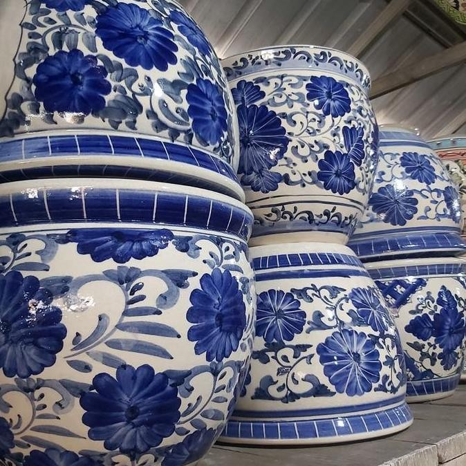 Terbaru Pot Keramik Diameter 40Cm Biru