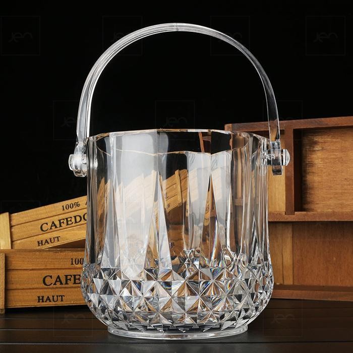 Keranjang Es Batu Ember minuman serbaguna Glass Ice Bucket 1L