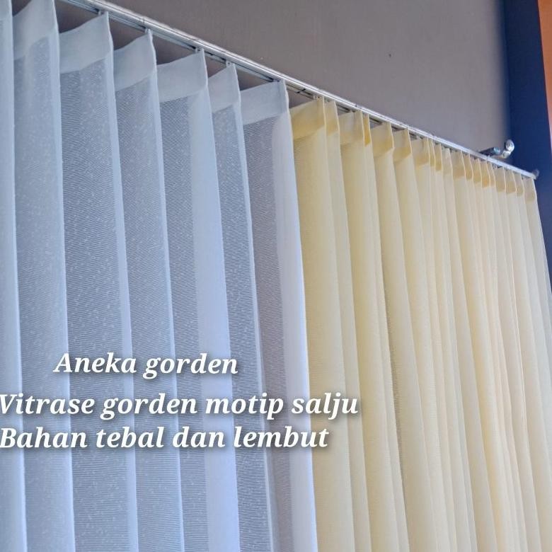 Vitrase Gorden Polos Vitrase Gorden Siang Vitrase Transparan Motif Salju