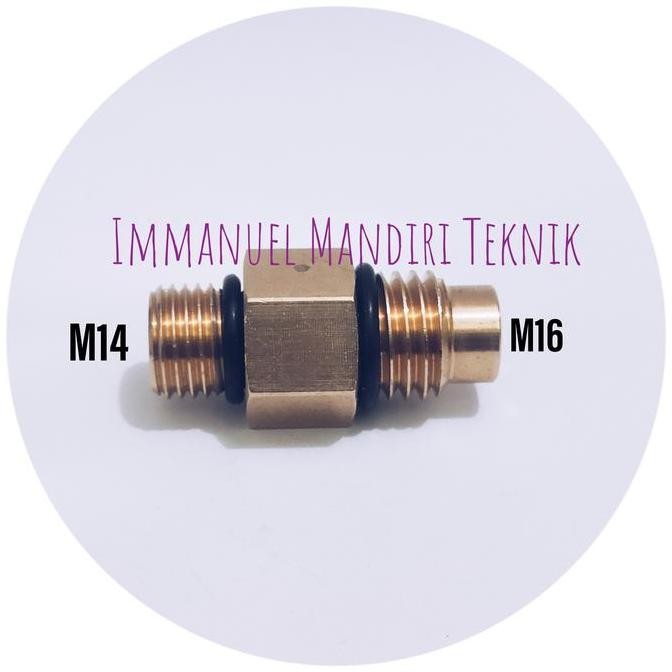 Nepel Jet Cleaner Gun Pendek M16 X M14 / Sambungan Gun Foam Lance