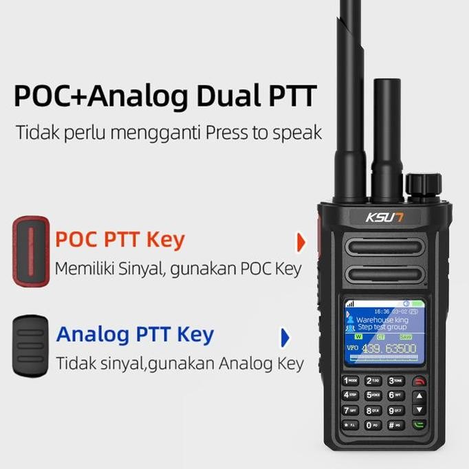 [ POC Global ] HT POC 4G+Analog HT KSUN CT58 HT Jarak Jauh 50Km murah