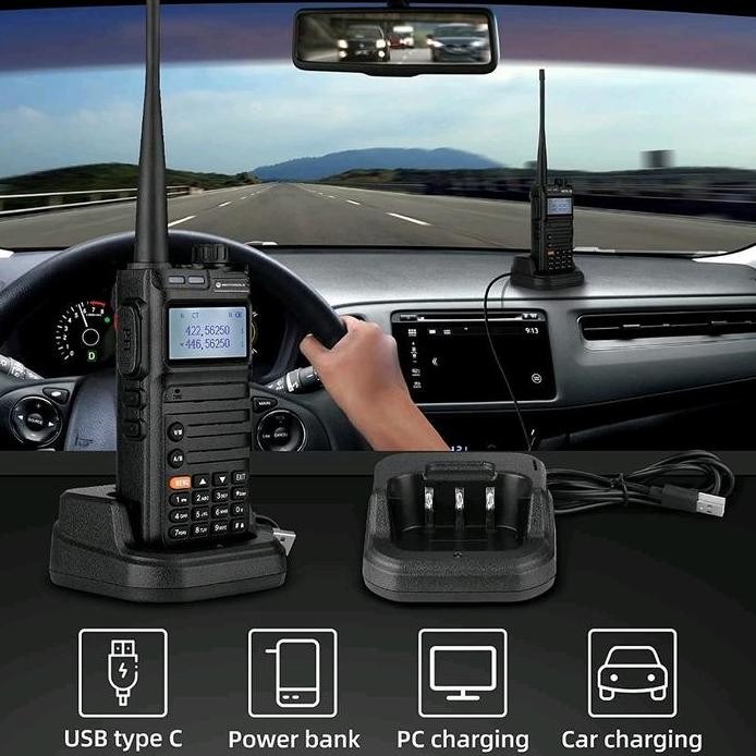 HT DUAL BAND UHF VHF JARAK JAUH 1-20KM MOTOROLA X9 TWO WAY RADIO WALKIE TALKIE 15 WATT  WALKY TALKY 