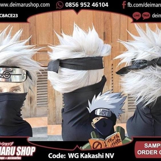 Rambut kostum Wig kakashi anime manga Naruto shippuden