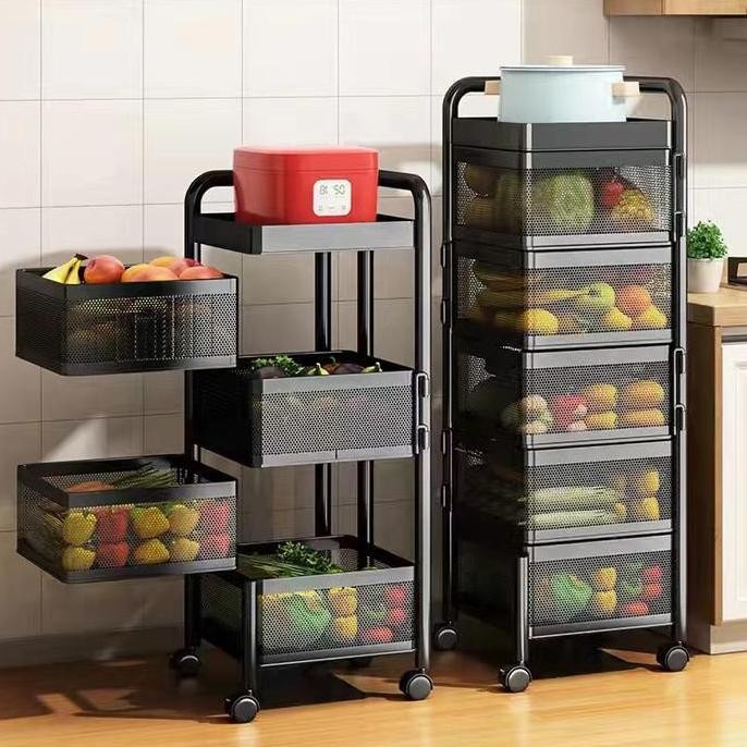 TERBARU - Rak Rotary Besi anti karat/ Rak Penyimpanan / Rak putar / Rak Dapur