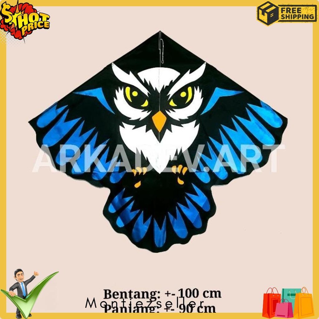 Layang-Layang Kain Celepuk Owl Bahan Parasut Terlengkap Dan Termurah