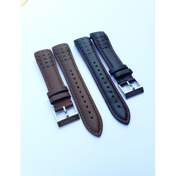 baru Tali Jam Tangan Kulit SEIKO L01MB 21mm Strap Leathers Seiko Premium