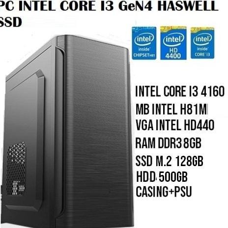 Pc Core I3 4160 Haswell Intel Gen4 Ssd New Stok