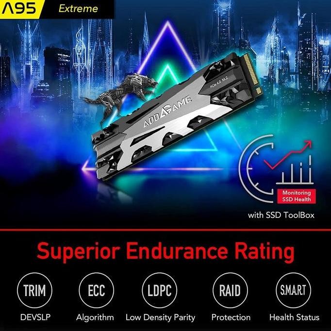ready SSD 1TB 2TB 4TB Addlink AddGame A95 M.2 PCIe Gen4x4 NVMe DRAM Solid State Drive Storage