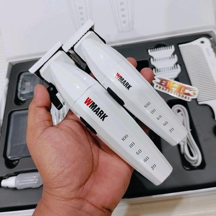 BEBAS ONGKIR - WMARK NG-8632 Combo Ghost KIT Hair Clipper Wmark Cukur Merah Original Mesin Pencukur 