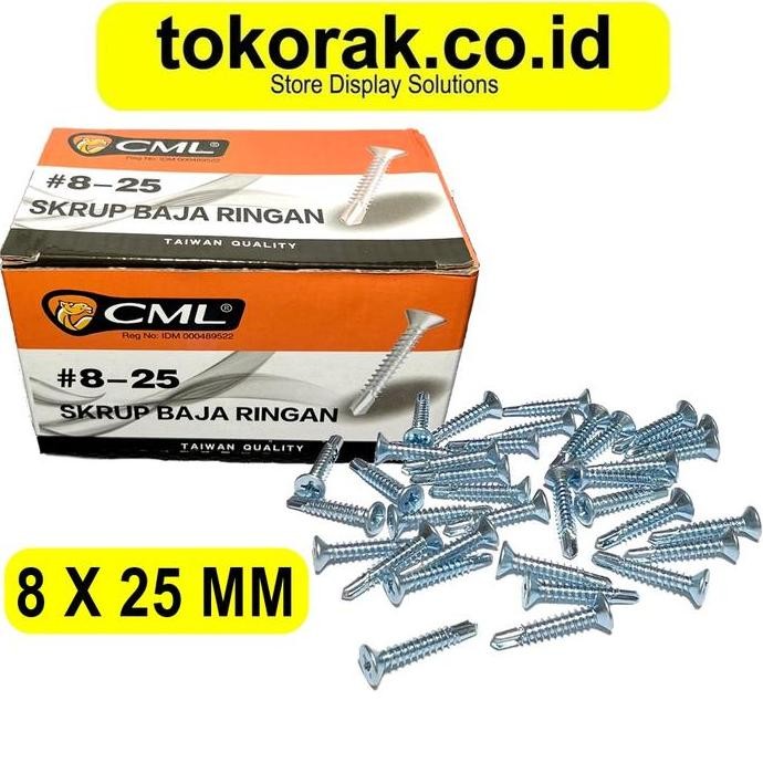 TERMURAH - SEKRUP BAJA RINGAN 8X25 MM CAMEL SKRUP GRC 8 X 25 BAUT BAJA RINGAN GRC SDS FH 2,5CM