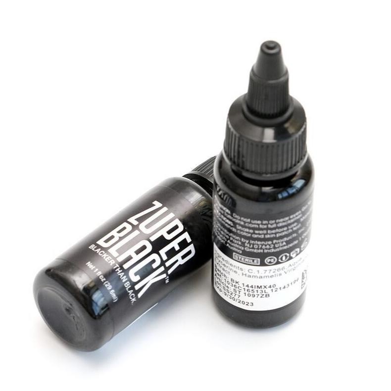 Premium 1oz 30ml Tinta Tatto Zuper Black Ink Tatto Pigment Tatto Pigmen Pewarna Tato High Quality