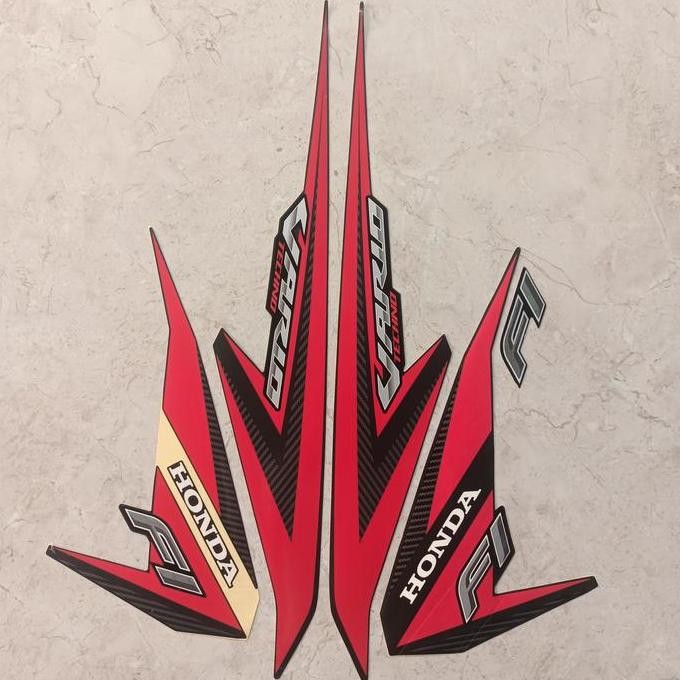 stiker striping honda vario 125 led 2015 hitam lis body standar original
