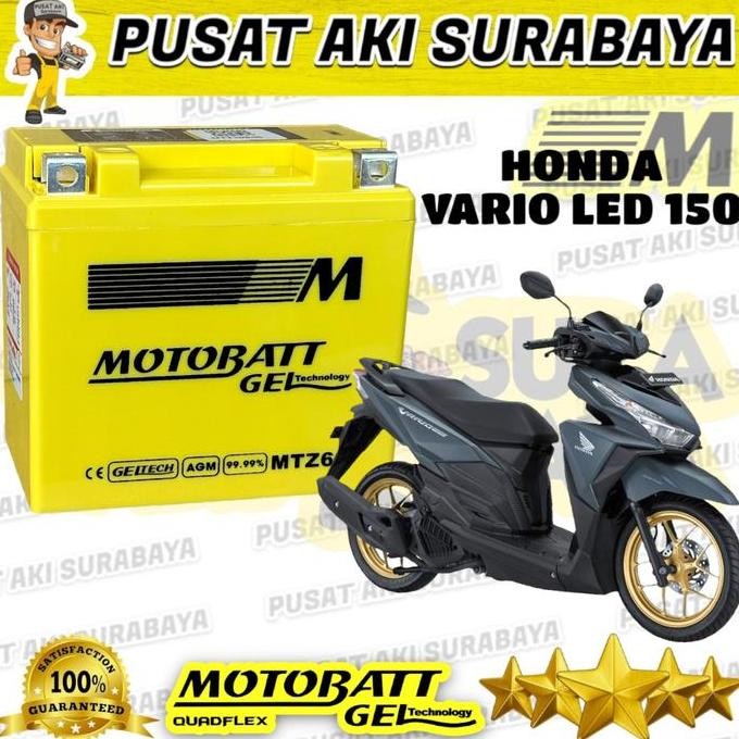 NEW PUSAT AKI SURABAYA AKI KERING TERBAIK MTZ6S MOTOBATT GEL AKI VARIO 150