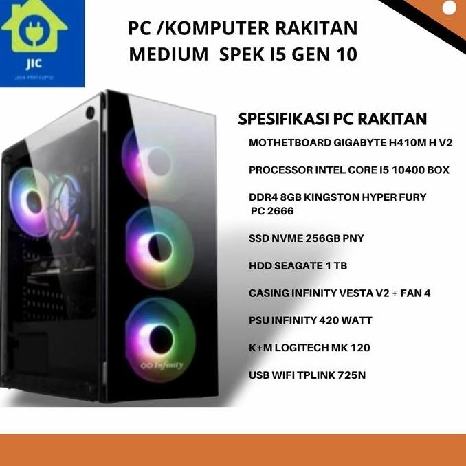 Pc /Komputer Rakitan Medium Spek I5 Gen 10 New Stok