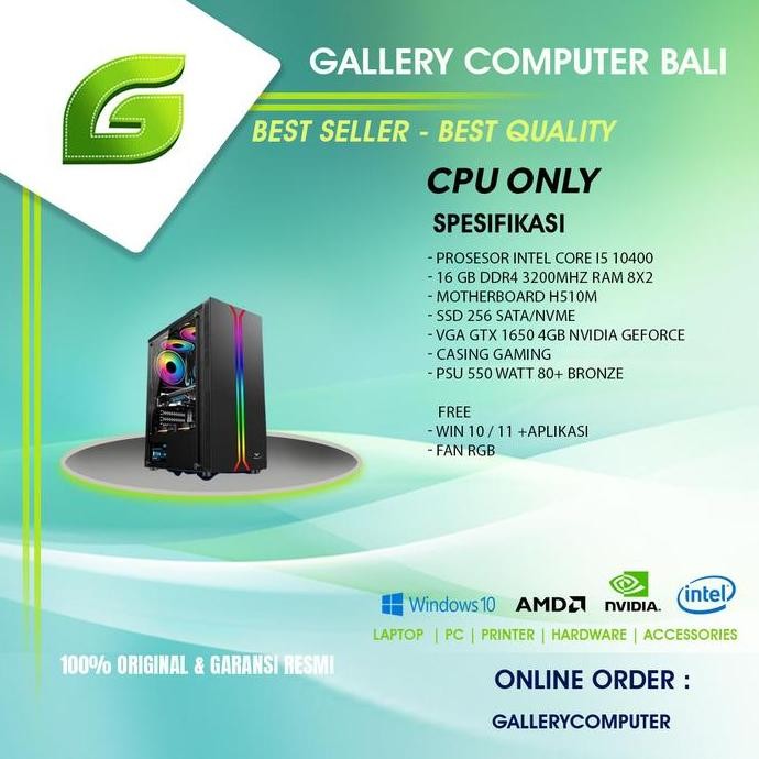 ( Cpu Only ) Komputer Rakitan I5-Game Dan Desain New Stok