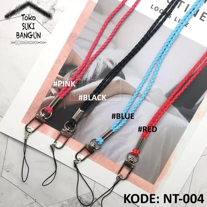 

READY Tali Lanyard Name Tag ID Card Strap Elastic PU Leather COLORFUL NT-004 NEW