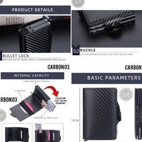 

READY Card Holder Dompet Kartu CARBON custom logo tulisan hampers souvenir NEW