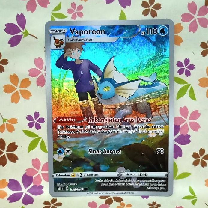 vaporeon CHR s8b | 189/184 pokemon tcg indonesia