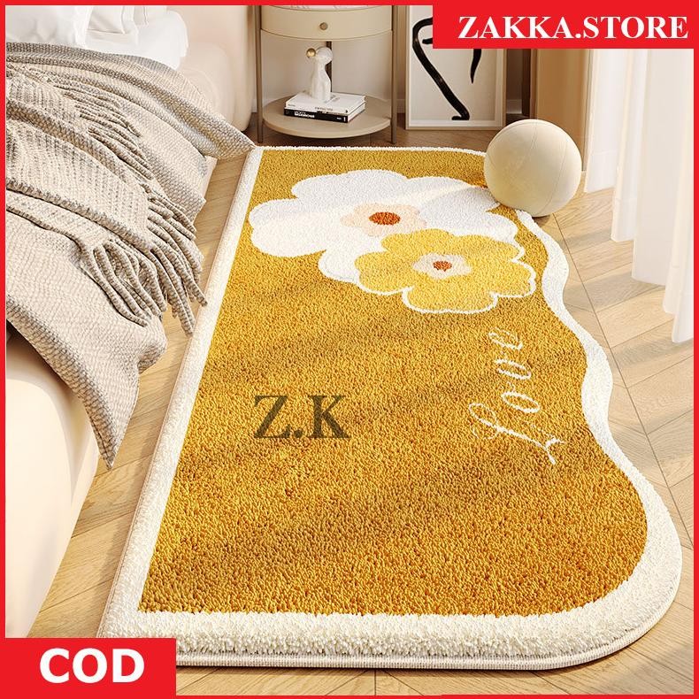 Karpet Bulu Lembut Estetik Karpet Kamar Tidur Minimalis & Cozy | ZAKKA