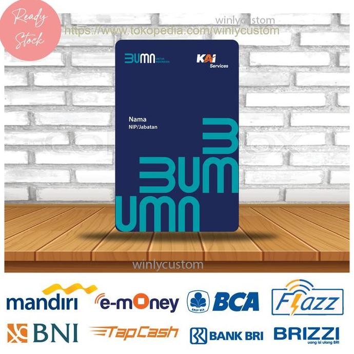 

READY KARTU EMONEY MANDIRI BCA BNI BRI ID CARD KAI SERVICES NEW BUMN- 1 SISI NEW
