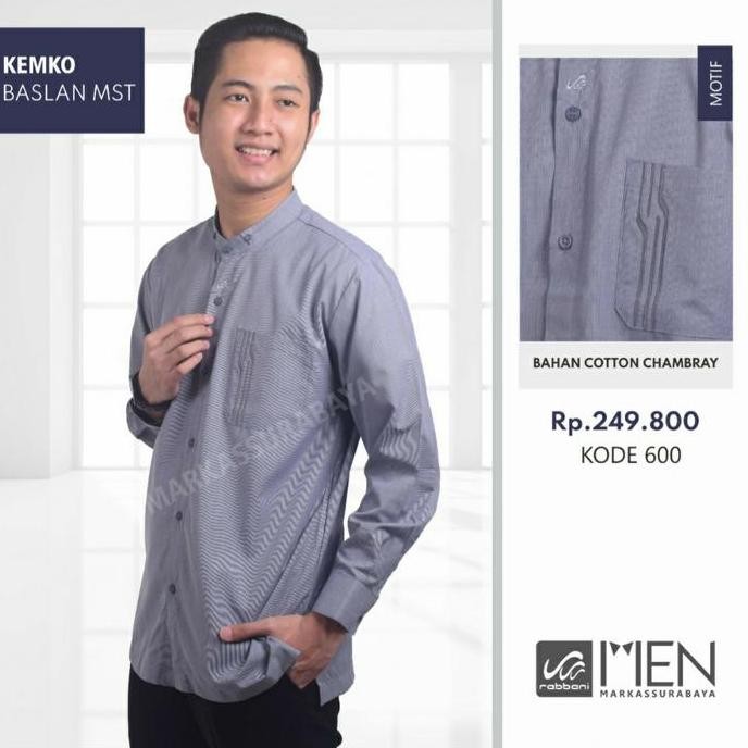 baru  Rabbani Kemko Baslan Baju Koko Baju Muslim Pria Dewasa