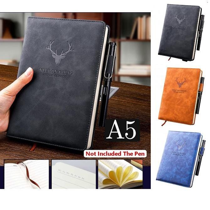 

READY Buku Agenda Notebook A5 Buku Catatan Binder Jurnal Harian Cover Kulit NEW