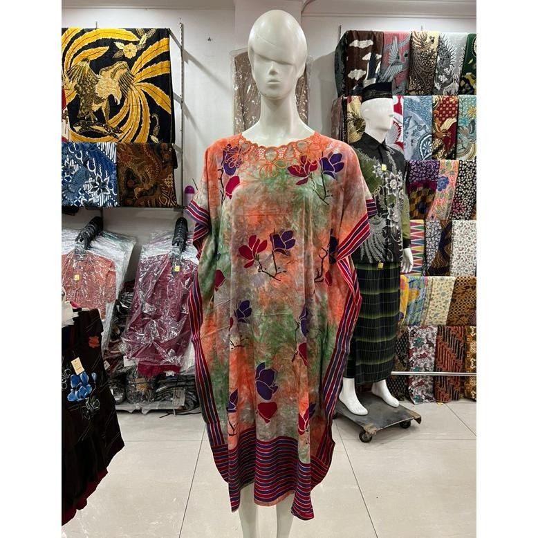 READY Daster Sunan Batik Kaftan Bordir Pendek TERLARIS