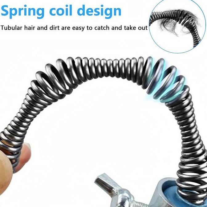 Pipe Cleaner Biru 10M Meter Alat Kawat Sling Spiral Pembersih Saluran Pipa Tersumbat Macet Mampet Fl