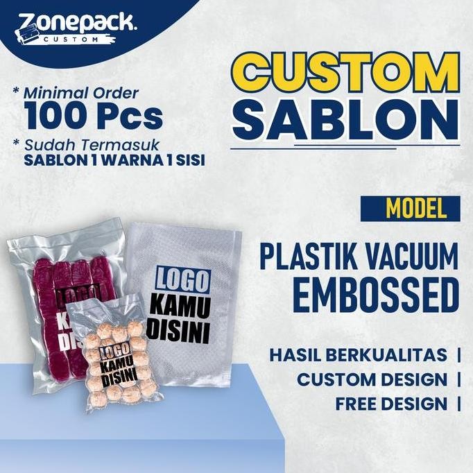 Sablon Plastik Vacuum Sealer Embossed Satuan I Plastik Vakum Makanan I Vacuum Embossed