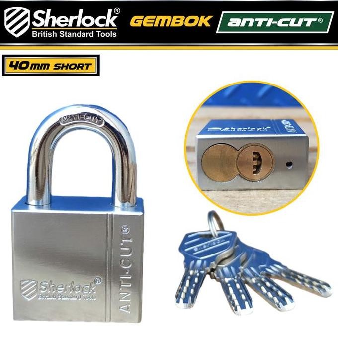 Gembok Anti Maling Sherlock Anti Cut