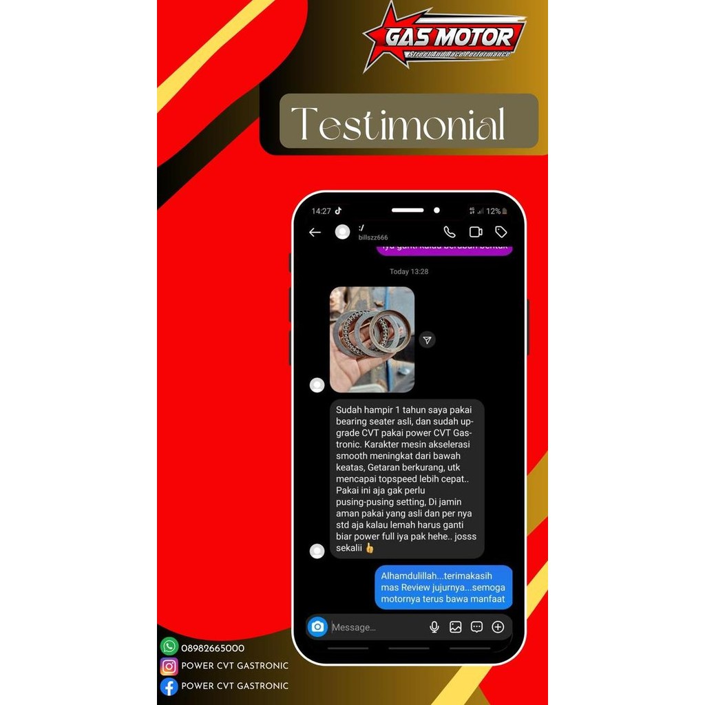 BEARING SEAT SPRING CVT MOTOR MATIC MIO / NOUVO