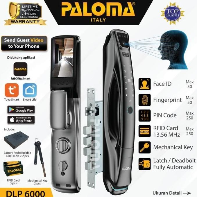 Paket Paloma Dlp 6000 + Dummy Dlp 6000D Digital Lock Smart Home