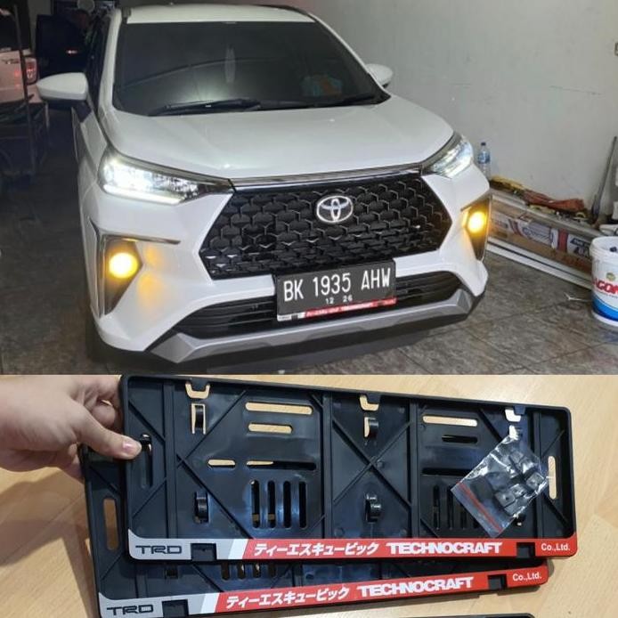 dudukan plat nomor mobil TRD innova fortuner