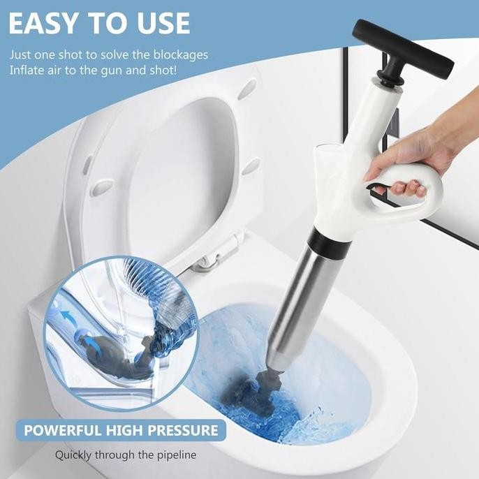 Alat Pompa Penyedot Pendorong Saluran Kloset Sedot WC Duduk Toilet Anti Mampet Tersumbat Plunger Hig