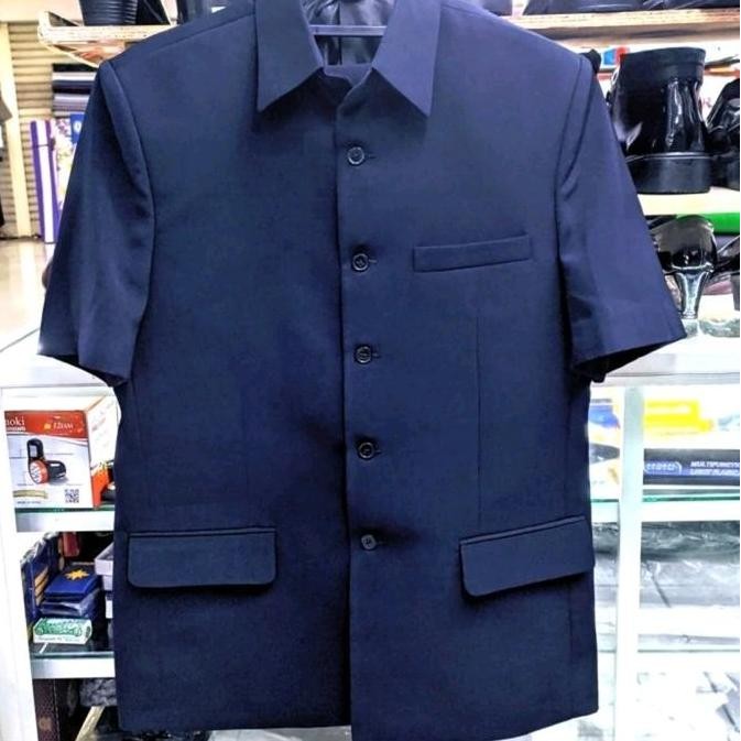 ready safari jas  paspampres coklat navy pendek twis