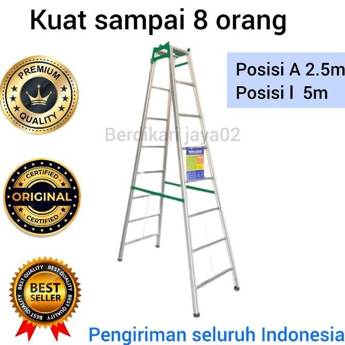 Tangga Lipat 2.5 Meter / Alumunium Kuat 2.5 Meter