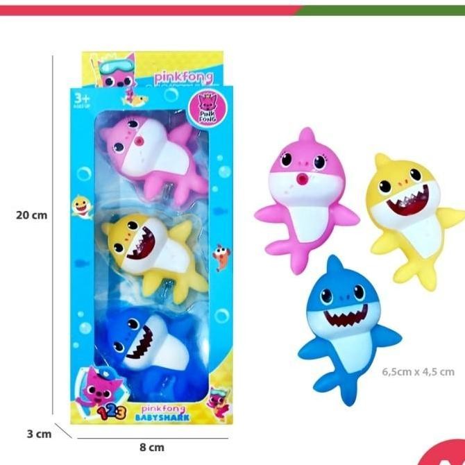 Topper Baby Shark, Hiasan Baby Shark, Figure mainan Baby Shark, 5 pcs
